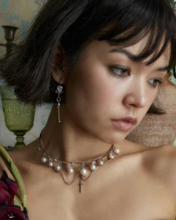 Argent Dripping Boucles d'Oreilles