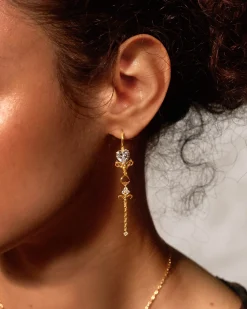 Argent Dripping Boucles d'Oreilles