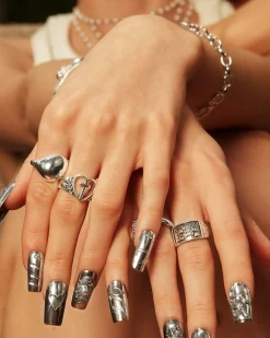 Bague Creda Coeur Croix En Argent