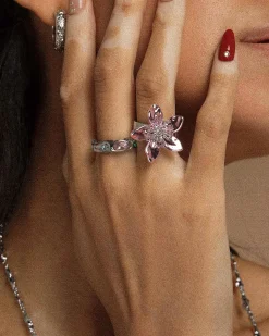 Bague Flora En Rose Électrique