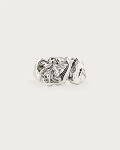 Bague Fondue Texturée En Argent