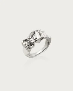 Bague Fondue Texturée En Argent