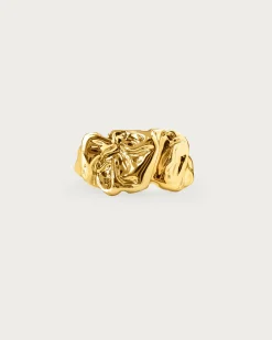 Bague Fondue Texturée En Or