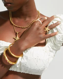 Bague Étoile de Mer Dorée