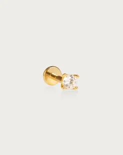 Boucle d'Oreille Hélix À Dos Plat Brillant