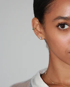 Boucle d'Oreille Hélix À Dos Plat Brillant