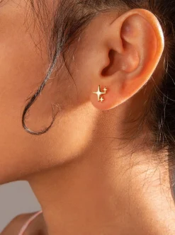 Boucles d'Oreilles À Tige Scintillantes