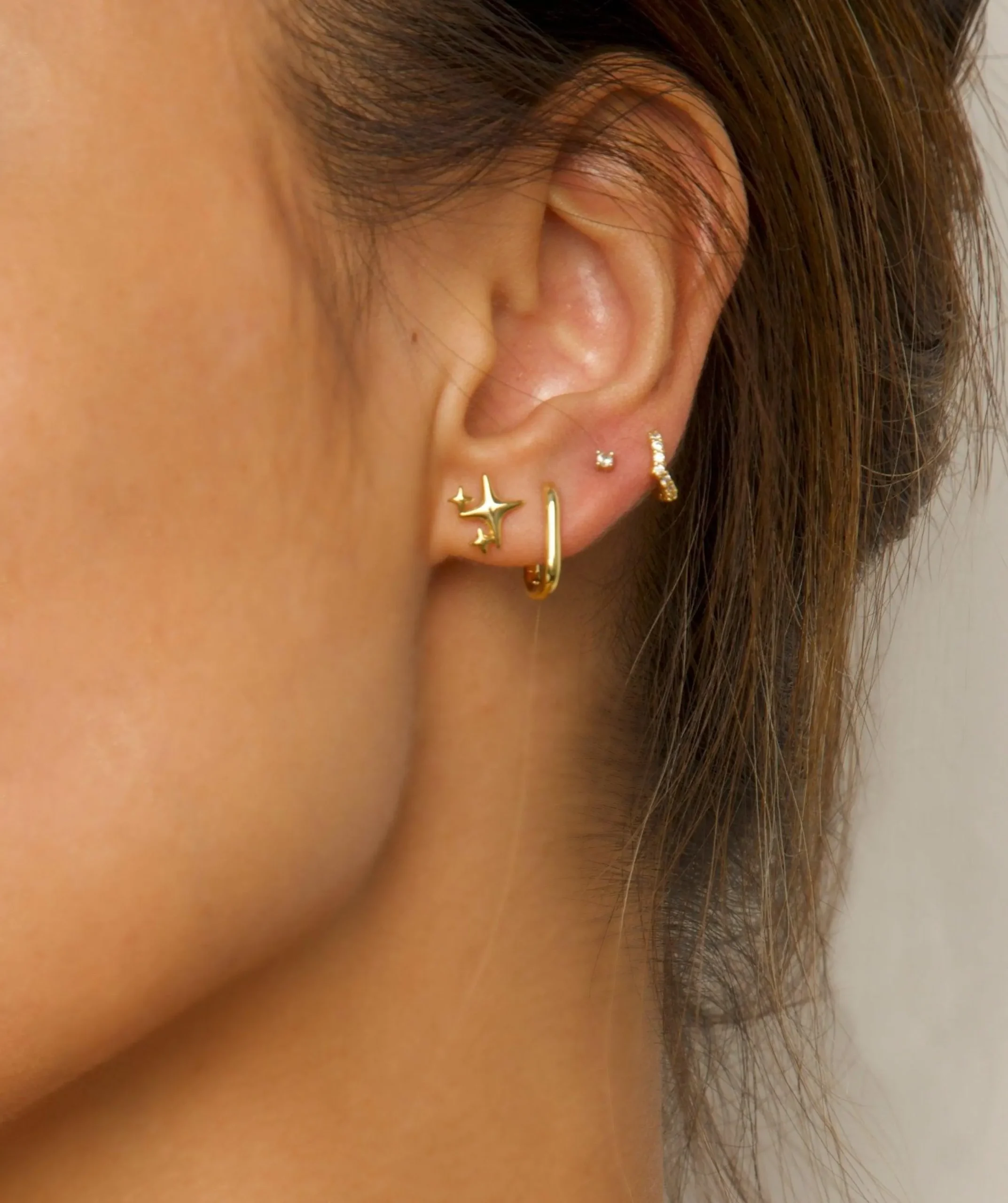Boucles d'Oreilles À Tige Scintillantes