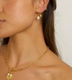 Boucles d'Oreilles Créoles En Perles