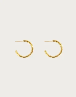 Boucles d'Oreilles Créoles Sans Fin Argentées 30 Mm