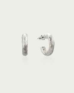 Boucles D'oreilles Créoles Moyennes jenny En argent