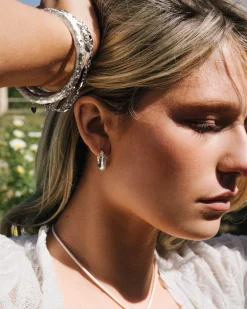 Boucles D'oreilles Créoles Moyennes jenny En argent