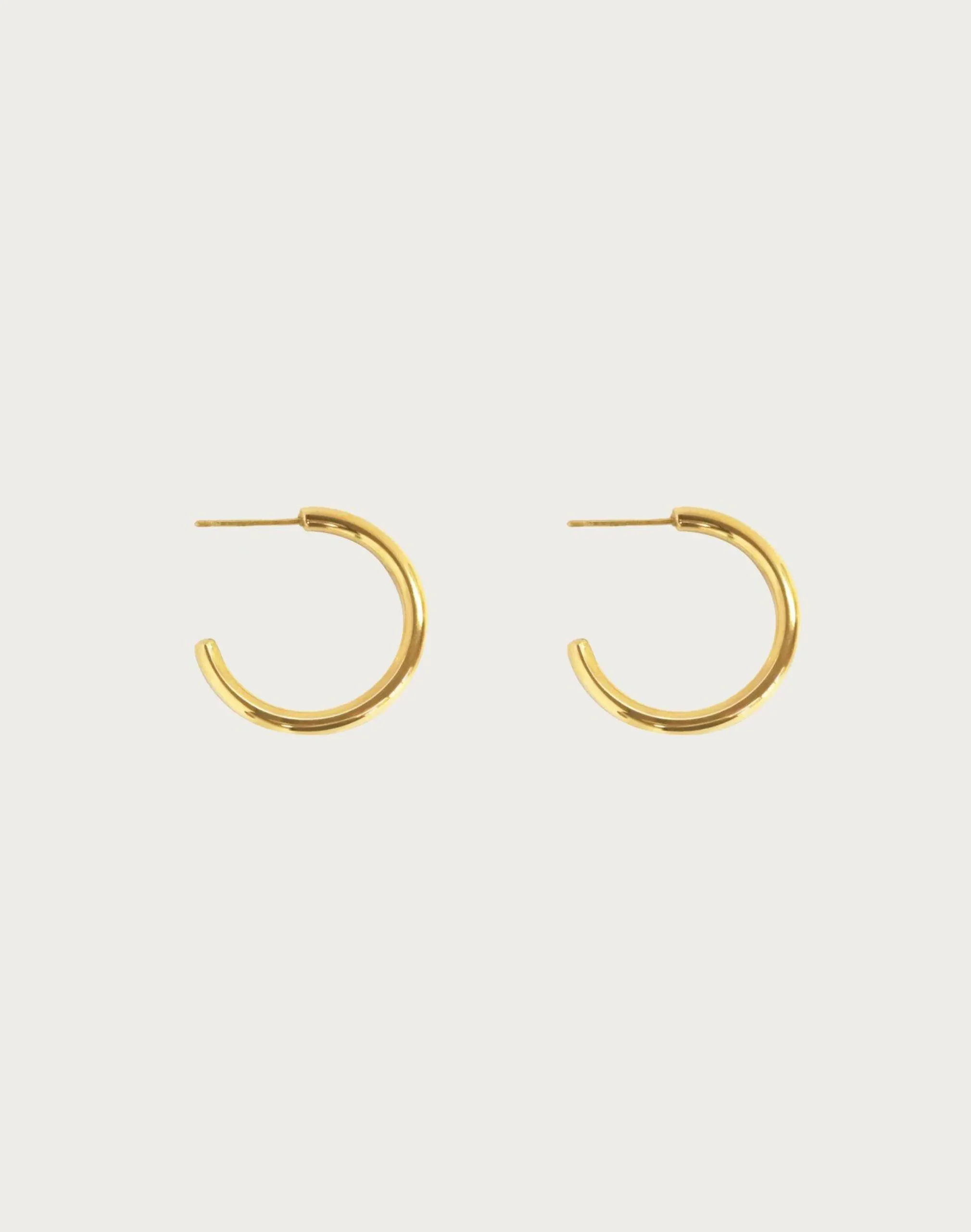 Boucles d'Oreilles Créoles Sans Fin Dorées 30 Mm