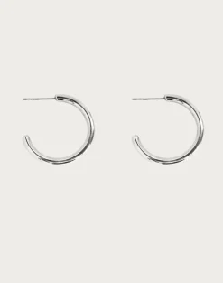 Boucles d'Oreilles Créoles Sans Fin Dorées 30 Mm