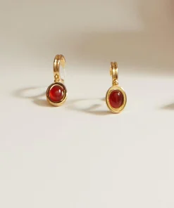 Boucles d'Oreilles Devon En Carnelian