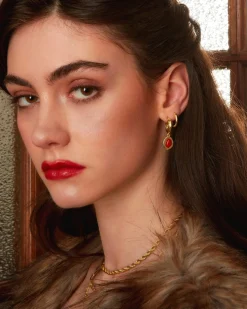 Boucles d'Oreilles Devon En Carnelian