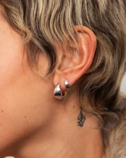 Boucles d'Oreilles Goutte d'Eau En Argent