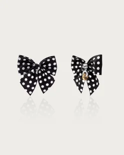 Boucles d'Oreilles Nœud À Pois