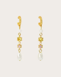 Boucles d'Oreilles Pendantes À Fleurs