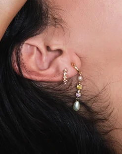 Boucles d'Oreilles Pendantes À Fleurs