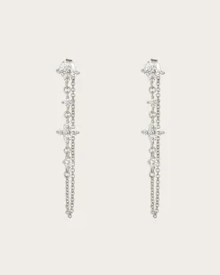 Boucles d'Oreilles Pendantes En Forme de Trèfle Doré