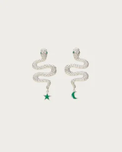 Boucles d'Oreilles Serpent En Argent