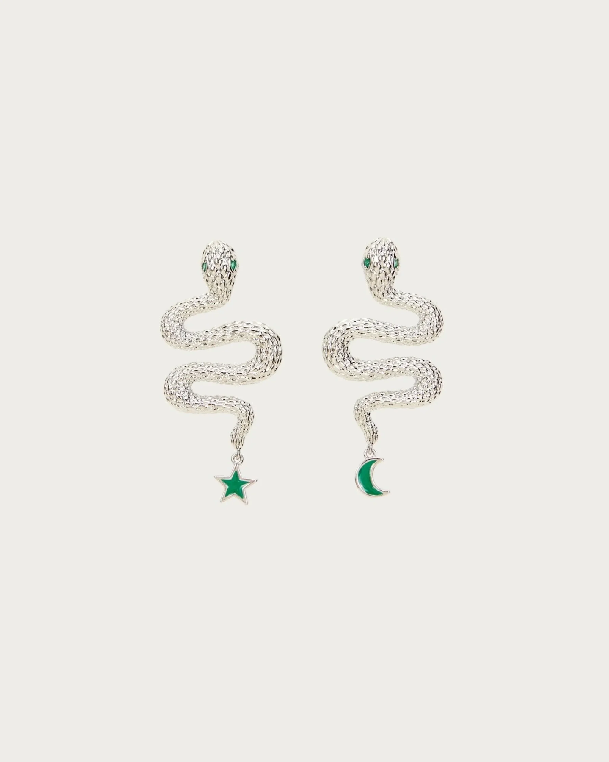 Boucles d'Oreilles Serpent En Argent