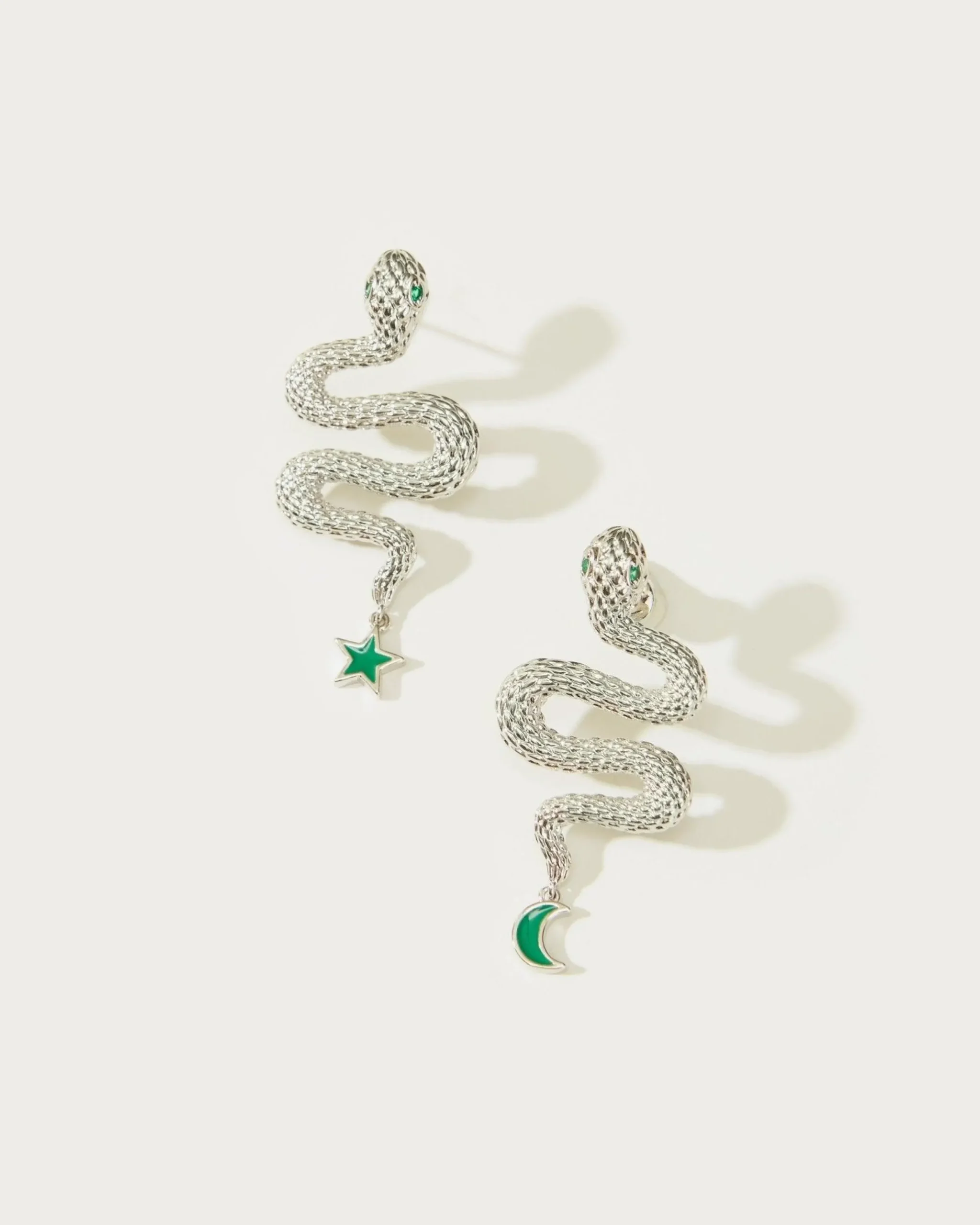 Boucles d'Oreilles Serpent En Argent
