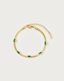 Bracelet À Chevrons Vert
