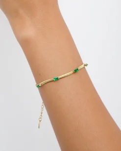 Bracelet À Chevrons Vert