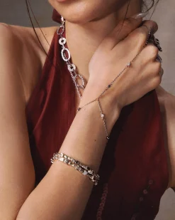 Bracelet Carré Texturé en Argent
