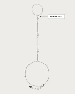 Bracelet Chaîne À Main Hojas coin En argent