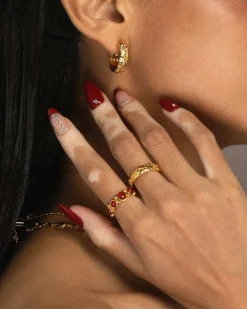 Carnelian Bague Avec Pierre