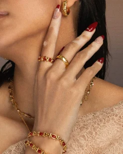 Carnelian Bague Avec Pierre