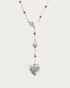 Carnelian Collier Lariat Voile