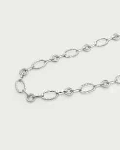 Collier À Maillons Circulaires Texturés