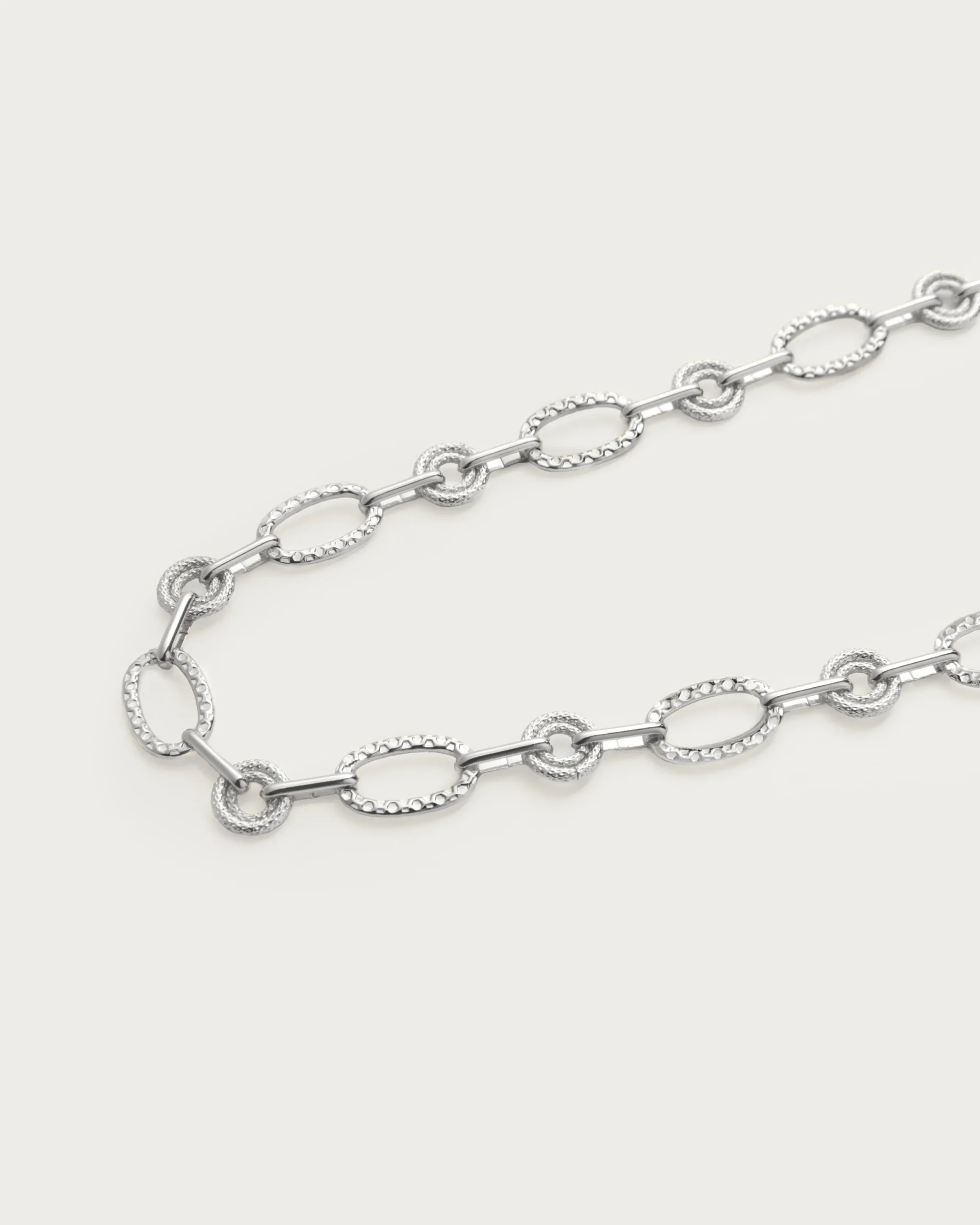 Collier À Maillons Circulaires Texturés