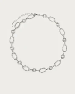 Collier À Maillons Circulaires Texturés
