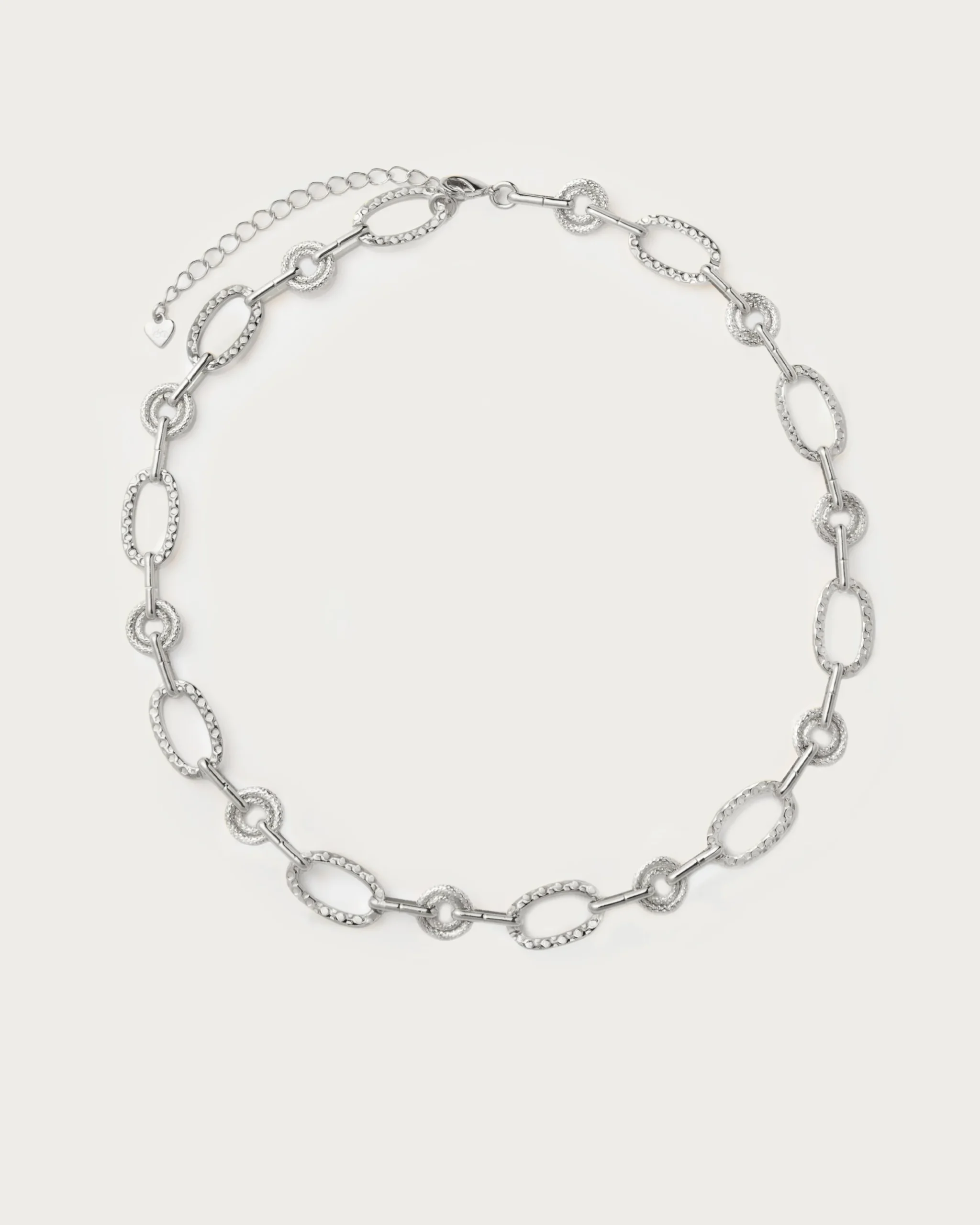 Collier À Maillons Circulaires Texturés