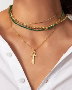 Collier Ankh Texturé