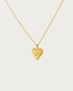 Collier Baroque En Forme de Cœur Et de Fleurs