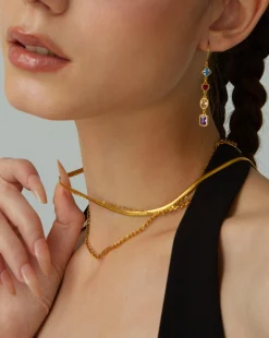 Collier Chaîne À Chevrons de 3 Mm
