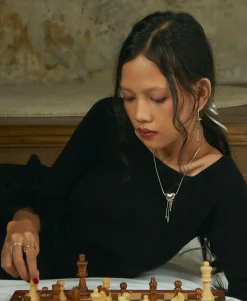 Collier Cœur Doré Drip de Venom En Argent