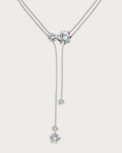 Collier de Cordon Branchlet En Gris Métallisé