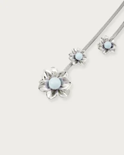 Collier de Cordon Branchlet En Gris Métallisé