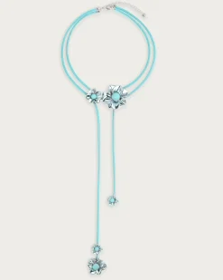 Collier de Cordon Branchlet En Gris Métallisé