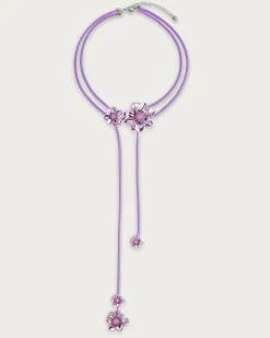 Collier de Cordon Branchlet En Violet Métallisé