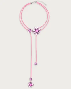 Collier de Cordon Branchlet En Rose Métallisé
