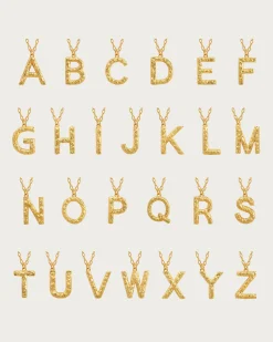 Collier de Lettre Initiale Texturée