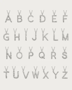 Collier de Lettre Initiale Texturée